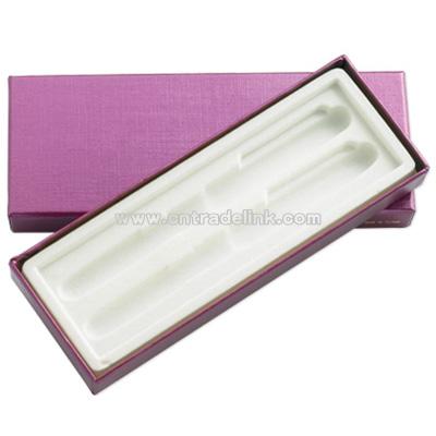 Double Pen Cardboard Box with Clear Interior Cover