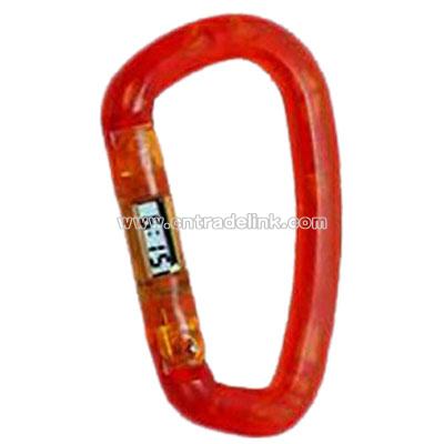 Durable Plastic Carabiner with LCD Watch