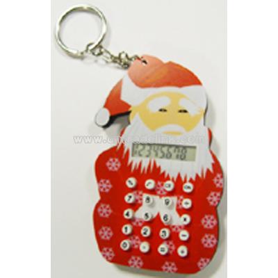 EVA Santa Claus Shape Calculator with Keychain