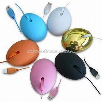 Egg-shaped Optical Mouse with USB Interface