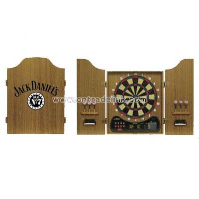 Electronic dart board cabinet