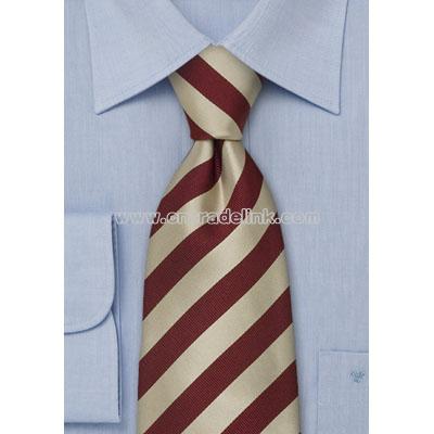 Elegant striped neckties Gold and red striped tie