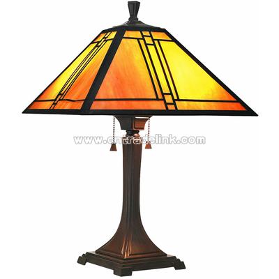 Estate Tiffany Table Lamp Antique Bronze