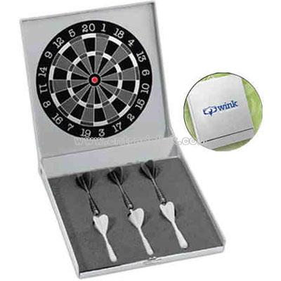 Executive desktop or wall mount dart set