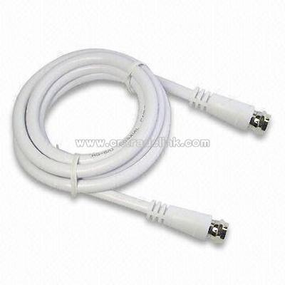 F Plug to F Plug Audio/Video Cable
