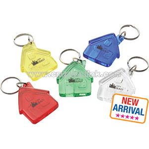 FROSTED HOUSE SHAPED KEYRINGS