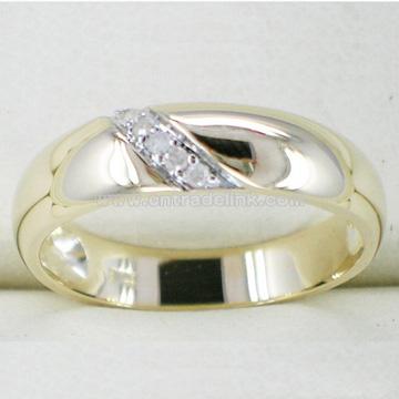 Fine Gold Jewelry - 10K Gold Diamond Ring