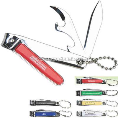 Five in one nail clipper key chain.