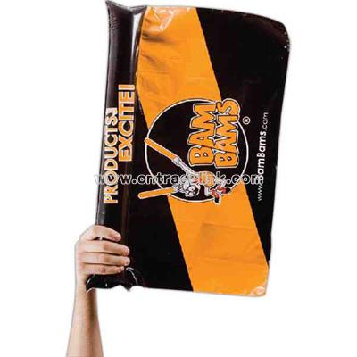 Flag with inflatable handle