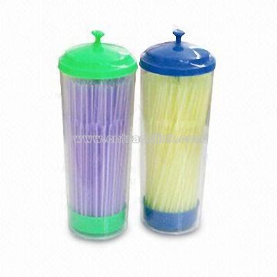 Flexible Drinking Straws with Cylindrical PVC Packaging