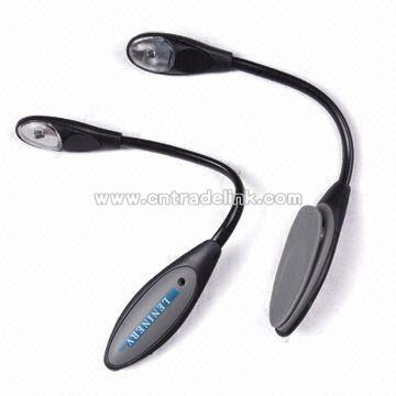 Flexible reading light with clip