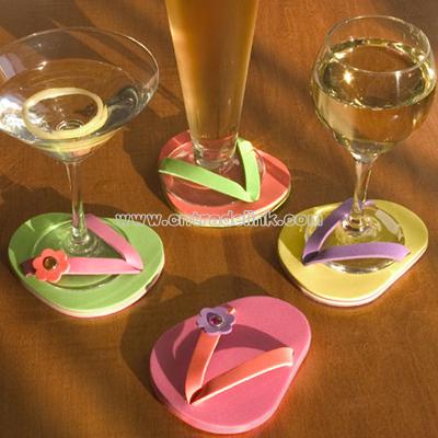 Flip Flop Stemware Coasters