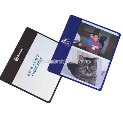 Flip flap photo mouse pad with thin rubber back