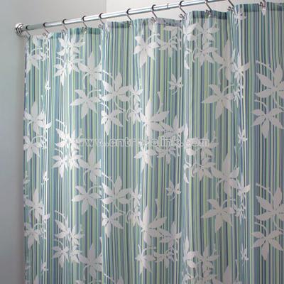 Floral Stripe Shower Curtain