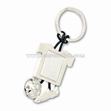 Football Design Keychain/Keyring, Made of Zinc Alloy, Best for World Cup Series