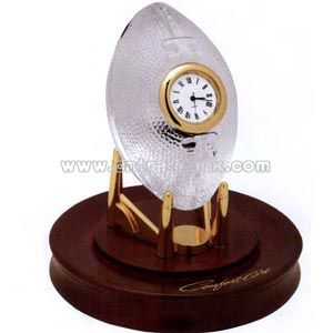 Football shaped crystal clock