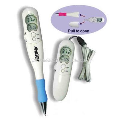 Four-in-one thermometer pen