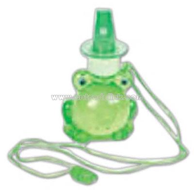 Frog bubble whistle necklace