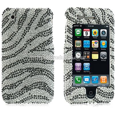 Full Rhinestone iPhone 3G 3GS Zebra Case
