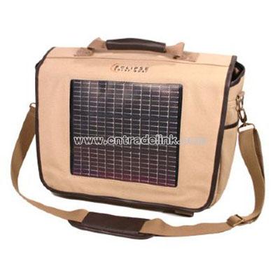 Fusion Solar Messenger Bag - Canvas with Leather Trim