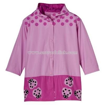 Girls' Ladybug Novelty Raincoat
