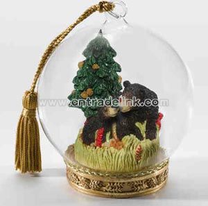 Glass tree ornament