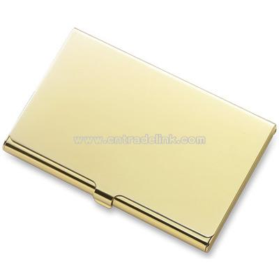 Gold Flat Cover Business Card Case