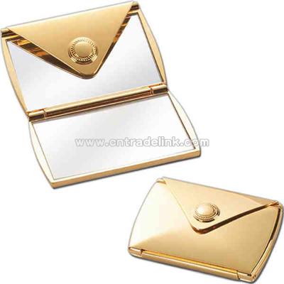 Gold envelope compact mirror