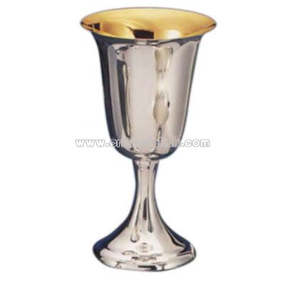Gold lined water goblet