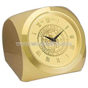 Gold plated case desk clock