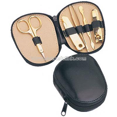 Gold plated solid brass manicure set