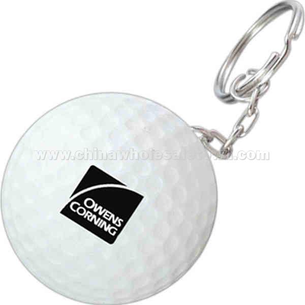 Golf Ball Key Chain Stress Ball