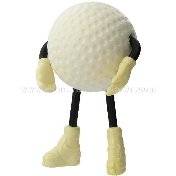 Golf Man Figure Stress Reliever Ball