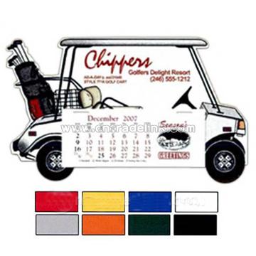 Golf cart shaped desk calendar