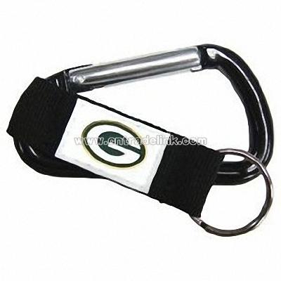 Green Bay Packers Black Carabiner Keychain