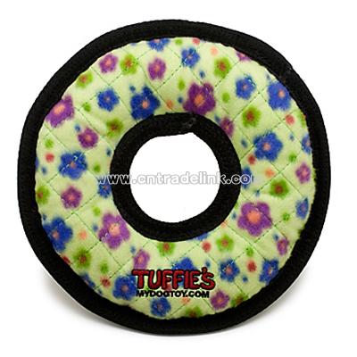 Green Floral Ring Dog Toy