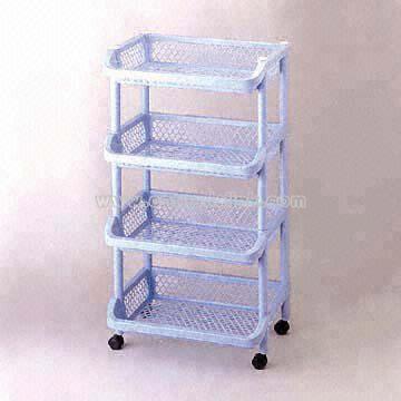 Green or Blue Plastic Cart (4 Tiers)
