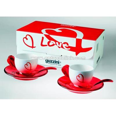Guzzini Set of 2 Love Espresso Cups