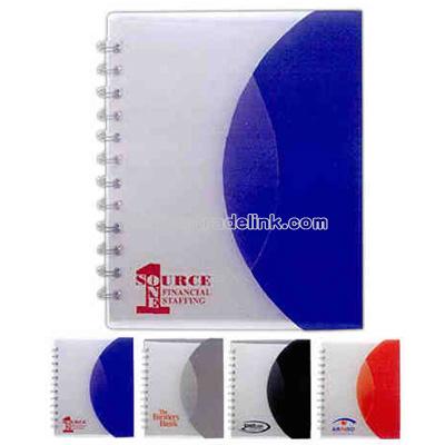 Half Moon- spiral bound notebook with tri-fold cover