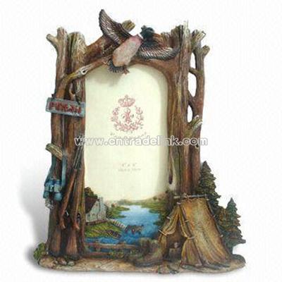 Hand-painted Polyresin Photo Frame