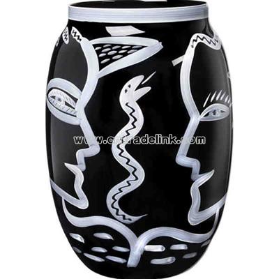 Handmade hand-painted vase