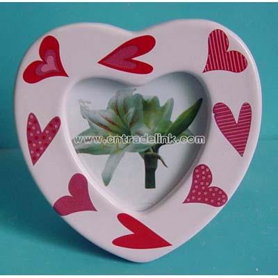 Heart Shaped Ceramic Photo Frame