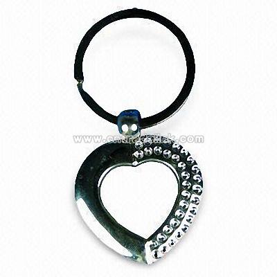 Heart-shaped Fancy Keychain with Diamond