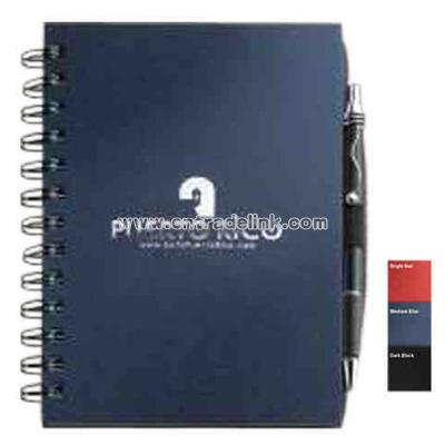 Heavyweight paperboard cover journal with pen