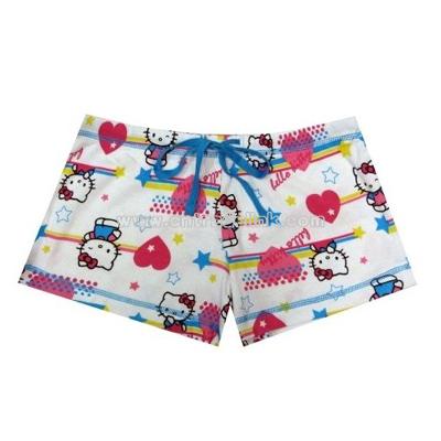 Hello Kitty Star Heart Ribbed Sleep Shorts for women