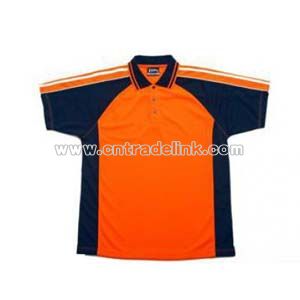 Hi Vis Polo With Navy Contrast