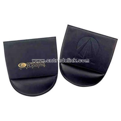 High quality bonded leather mouse pad with wrist rest