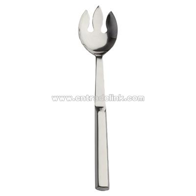 Hollow handle notched serving spoon stainless steel