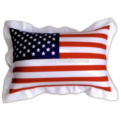 Inflatable mini US flag pillow