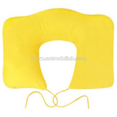 Inflatable neck pillow with cover